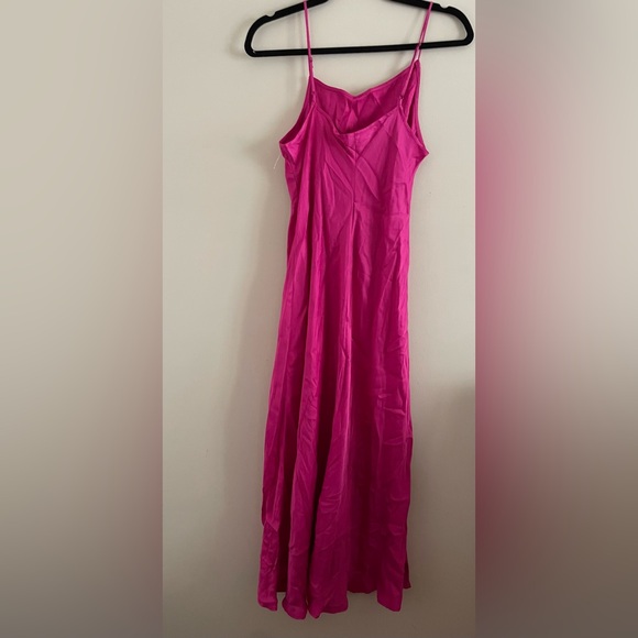 New! FARM Rio Pink Spaghetti Strap Midi Dress - Picture 4 of 7